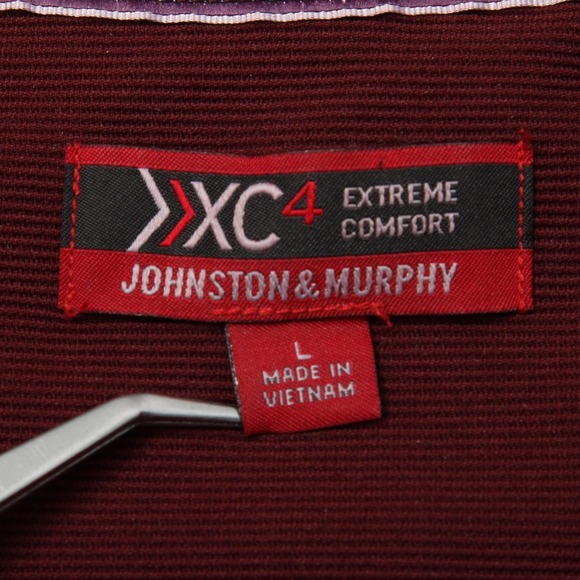 Johnston & Murphy XC4 Pullover Shirt Mens Large Maroon Quarter Zip Stretch - Picture 4 of 11